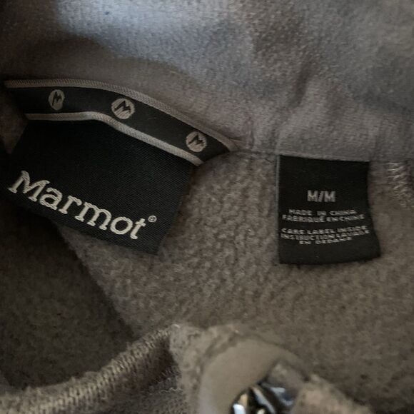 Marmot Full Zip Gray Fleece Jacket Men’s Sz Medium Coat Cozy Warm - Picture 5 of 7